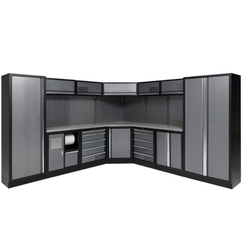 Image of Mueble de Taller de 8 módulos 192838 Inox. Conjunto taller Alyco. Mueble beta. Mueble taller mecánico. Mueble modular taller.