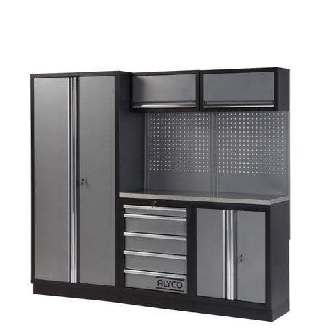 Image of Mueble de taller 3 módulos 192845 Inox. Conjunto taller Alyco. Mueble beta. Mueble taller mecánico. Mueble modular taller
