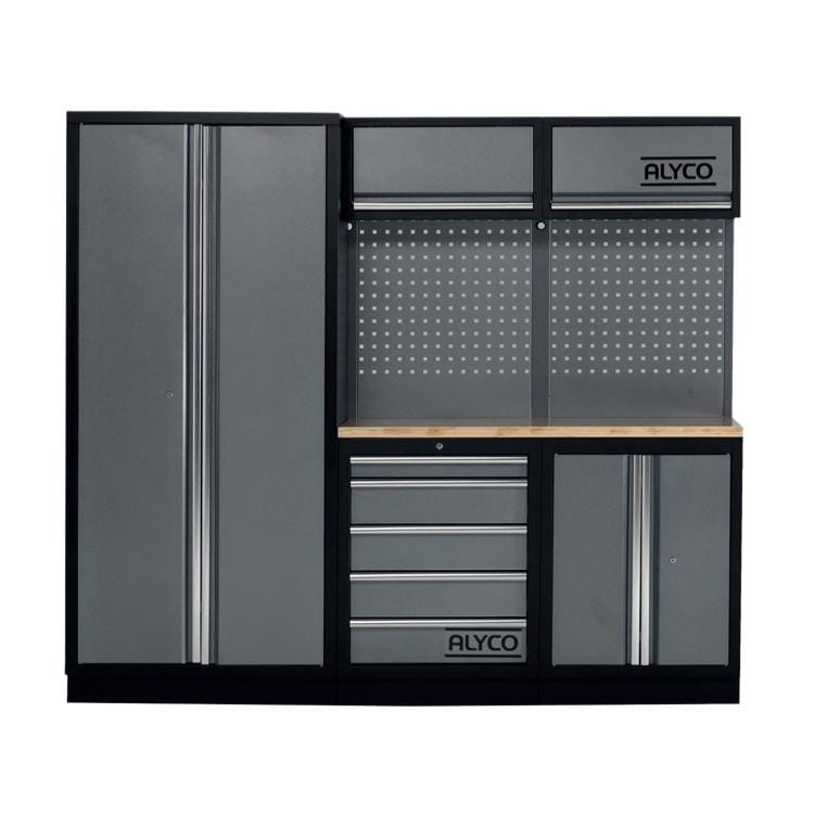 Mueble de taller 3 módulos 192844 (Madera). Conjunto taller Alyco. Mueble beta. Mueble taller mecánico. Mueble modular taller.