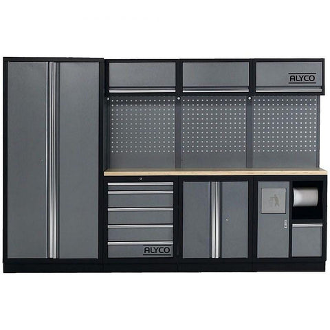 Image of Mueble de Taller de 4 módulos 192842 (Madera). Conjunto taller Alyco. Mueble beta. Mueble taller mecánico. Mueble modular taller.