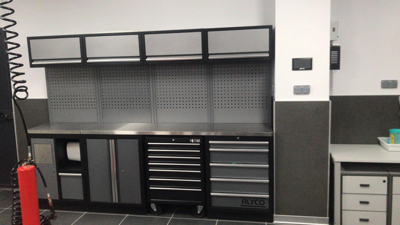 Mueble de taller 3 módulos 192844 (Madera).