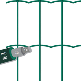 Malla Electrosoldada Galvanizada PVC Europlast. 1,50 metros de altura.