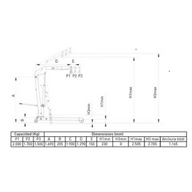 Grúa  Plegable CAT6200T