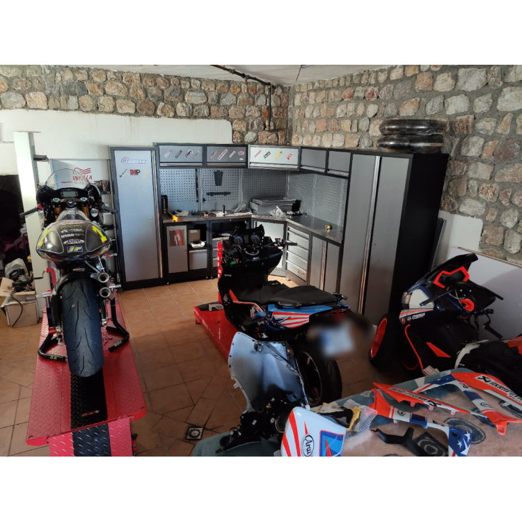 Mueble de Taller de 8 módulos 192838 Inox.  Conjunto taller Alyco. Mueble beta. Mueble taller mecánico. Mueble modular taller.