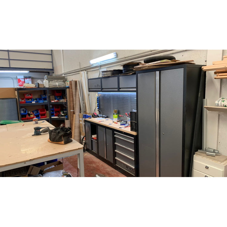 Mueble de Taller de 4 módulos 192842 (Madera). Conjunto taller Alyco. Mueble beta. Mueble taller mecánico. Mueble modular taller.